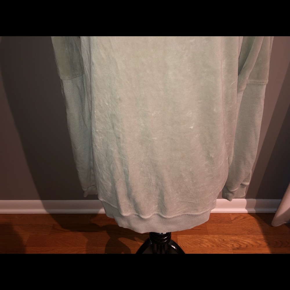 Euc pink Victoria’s Secret velour khaki sweatshirt - Picture 4 of 6